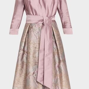 Chic Long Sleeve Pink Dress